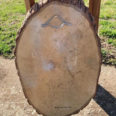 Buck Print mounted on Cut Log