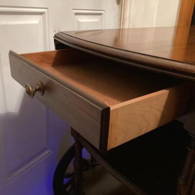 Vintage Wooden Rolling Tea Cart