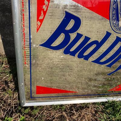 BUD Dry Bar Mirror Advertising 17â€ x 21â€