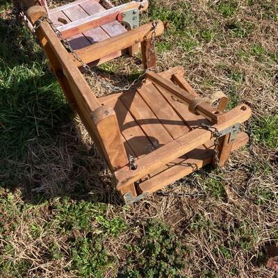 Pair of Vintage Wooden Child Seat Swings