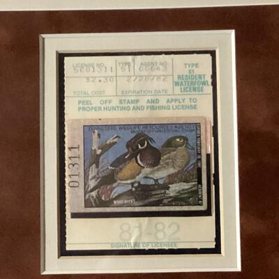 1982 Tennessee Waterfowl print with stamp