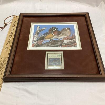 1982 Tennessee Waterfowl print with stamp