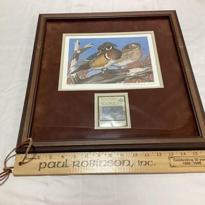 1982 Tennessee Waterfowl print with stamp