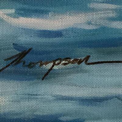 Boat painting On canvas