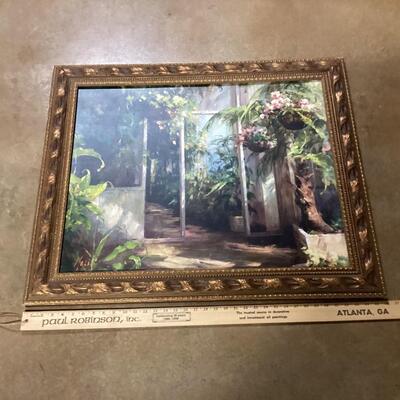 Greenhouse framed painting