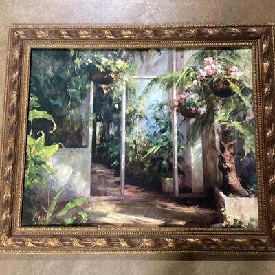 Greenhouse framed painting