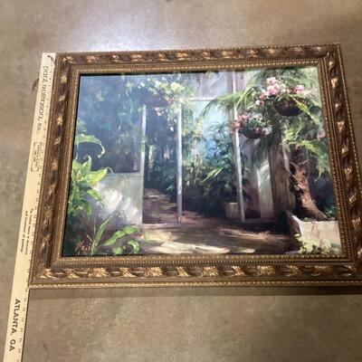 Greenhouse framed painting