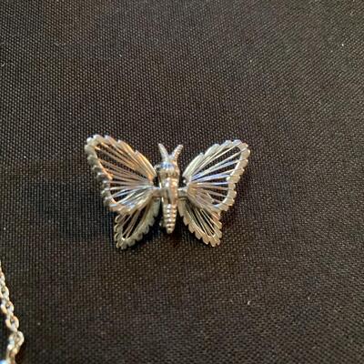 18â€ Necklace and Butterfly Pin Set