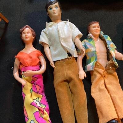 Large Vintage Doll Furniture and Figurine Lot INCLUDES Custom House!