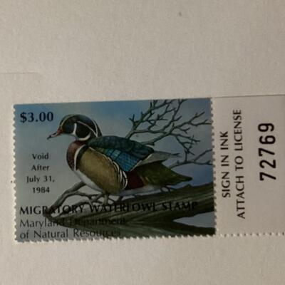 1984 Maryland Waterfowl stamp and print