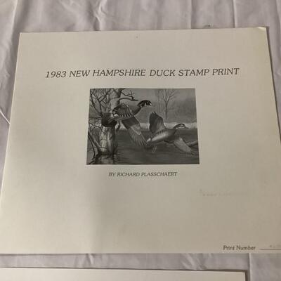 1983 New Hampshire Waterfowl stamp and print