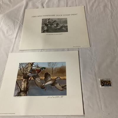 1983 New Hampshire Waterfowl stamp and print