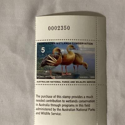 1989 Australian duck stamp and print