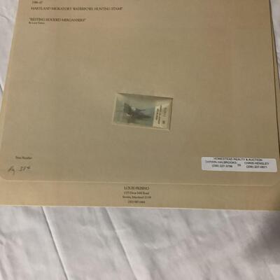 1987 Maryland MigratoryBird stamp and print