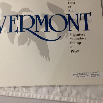 1986 Vermont Migratory Bird stamp and print