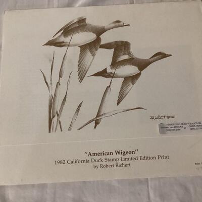 1982 Limited Edition California Duck Stamp and print