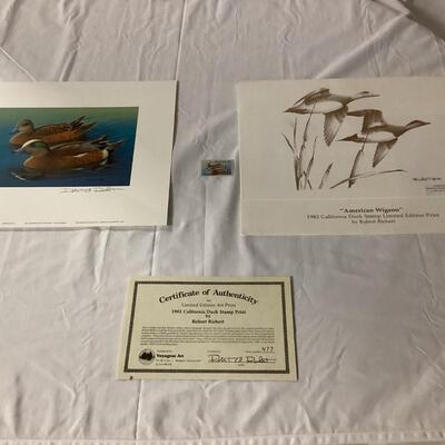 1982 Limited Edition California Duck Stamp and print