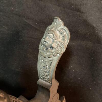 Vintage Pewter Stein with Cherubs and Seamstress