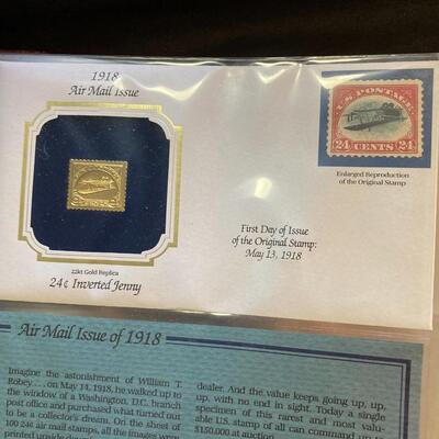 Two Gold Leaf First Day Stamp Collection Books