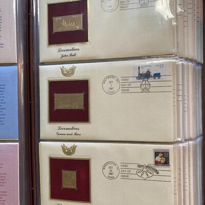 Two Gold Leaf First Day Stamp Collection Books