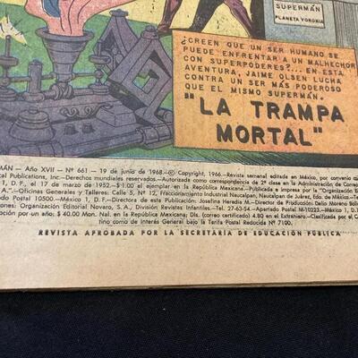 Vintage Superman Comic Mexico