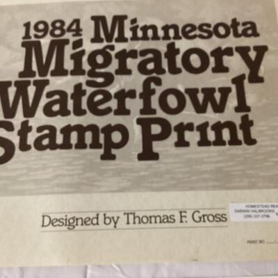 1984 Minnesota Waterfowl Stamp and Print