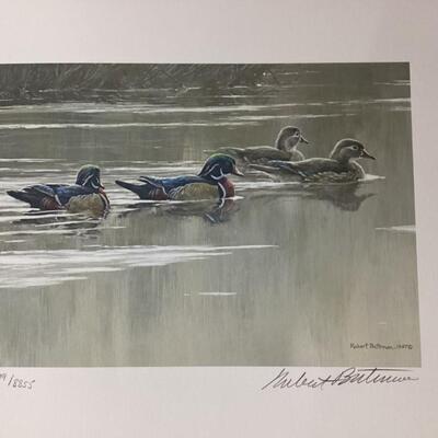 1987 Arkansas Migratory Bidl stamps and print