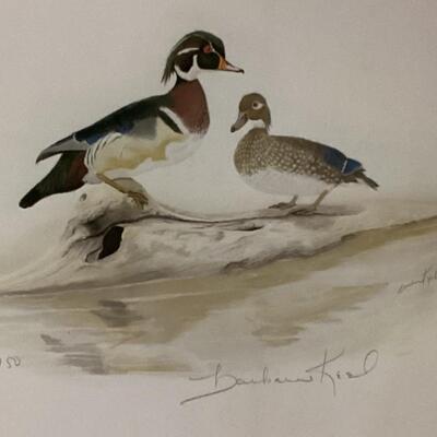 1980 Alabama Conservation stamp and print by Barbara Keel