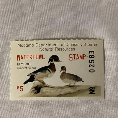 1980 Alabama Conservation stamp and print by Barbara Keel