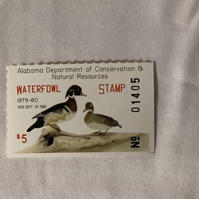 1980 Alabama Conservation stamp and print by Barbara Keel