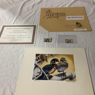 1970 California Duck stamps and print