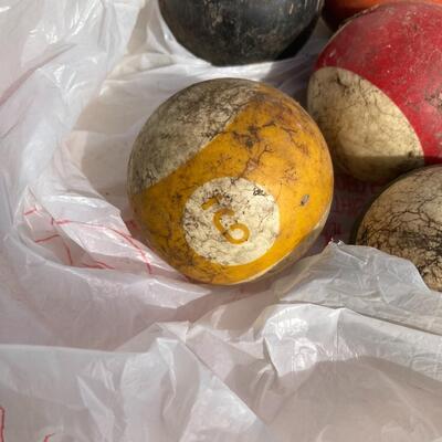 Vintage lot of billiard balls