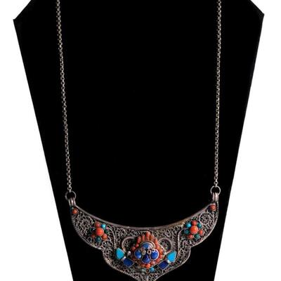 Vintage Silver Tibetan Cheppu Necklace