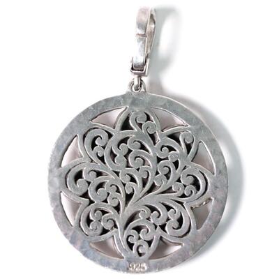 Sterling Chunky Flower Pendant