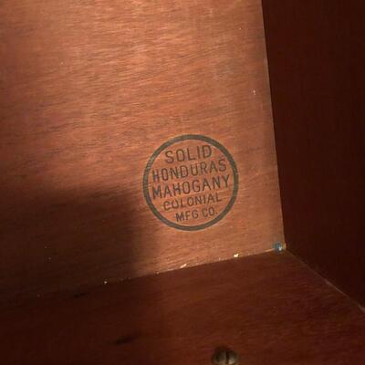 Colonial Mfg. Co. Solid Mahogany Chest of Drawers (MB-JF)