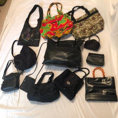 11 Purses & Hand Bags in Black Leather & More (MB-JF)