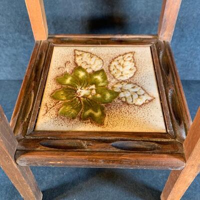 Lot 48. Plant Stand with Green Flower
