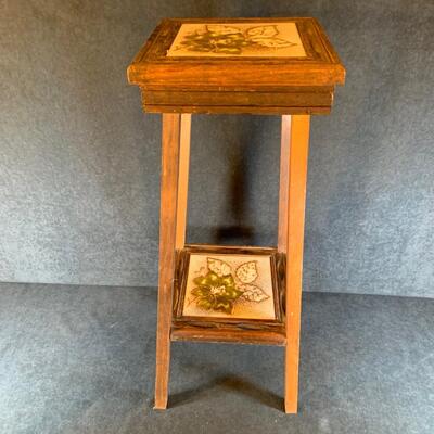 Lot 48. Plant Stand with Green Flower