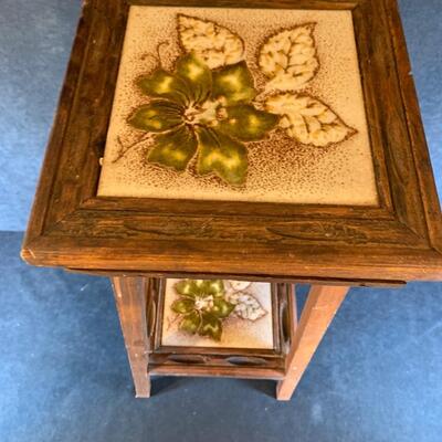 Lot 48. Plant Stand with Green Flower