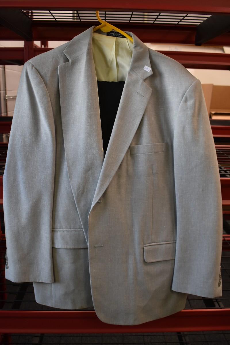 Mens Light grey jacket with blue pants