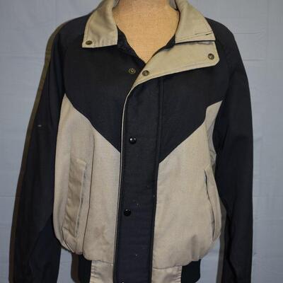 Black & Tan Jacket, zip and buttons