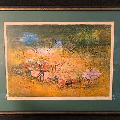 Lot 52. Hoi Lebadang Landscape Signed Lithograph