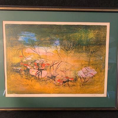 Lot 52. Hoi Lebadang Landscape Signed Lithograph