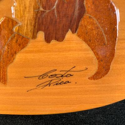 Lot 55.  Inlaid Wood Plaque