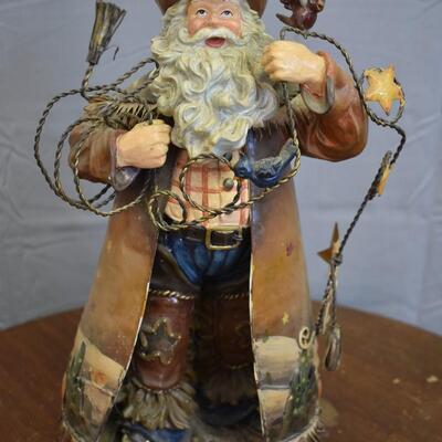 Metal Santa figurine with long coat