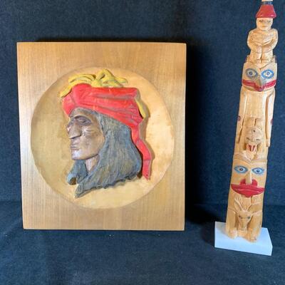 Lot 59. American Indian wood carvings