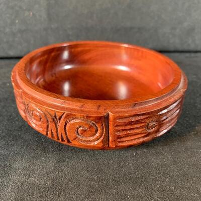 Lot 62. Hand carved wood bowl