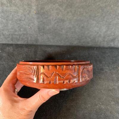 Lot 62. Hand carved wood bowl
