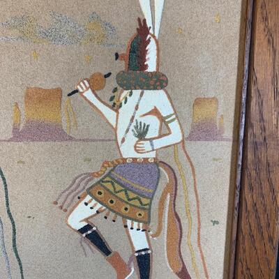 Lot 65. Pair of American Indian Sand Art Paintings