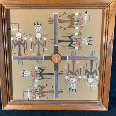 Lot 65. Pair of American Indian Sand Art Paintings